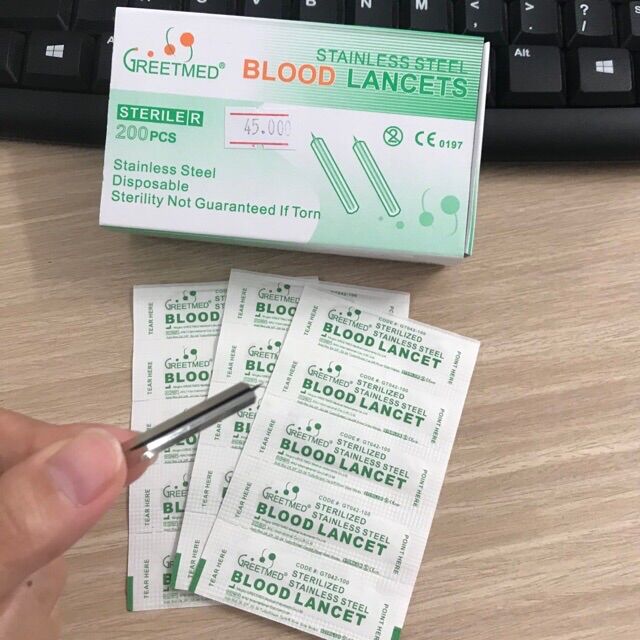 ❤️ Kim Chích mụn Blood Lancet hộp 200c Kim chích mụn Lancets Kim lể mụn, Hộp 200 kim lancet lấy mụn tiệt trùng