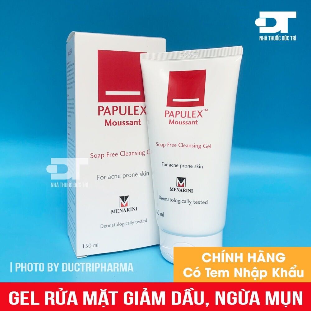 Sữa rửa mặt ngăn dầu giảm mụn papulex moussant gel 150ml, cam kết hàng đúng mô tả, chất lượng đảm bảo an toàn đến sức khỏe người sử dụng nhập khẩu