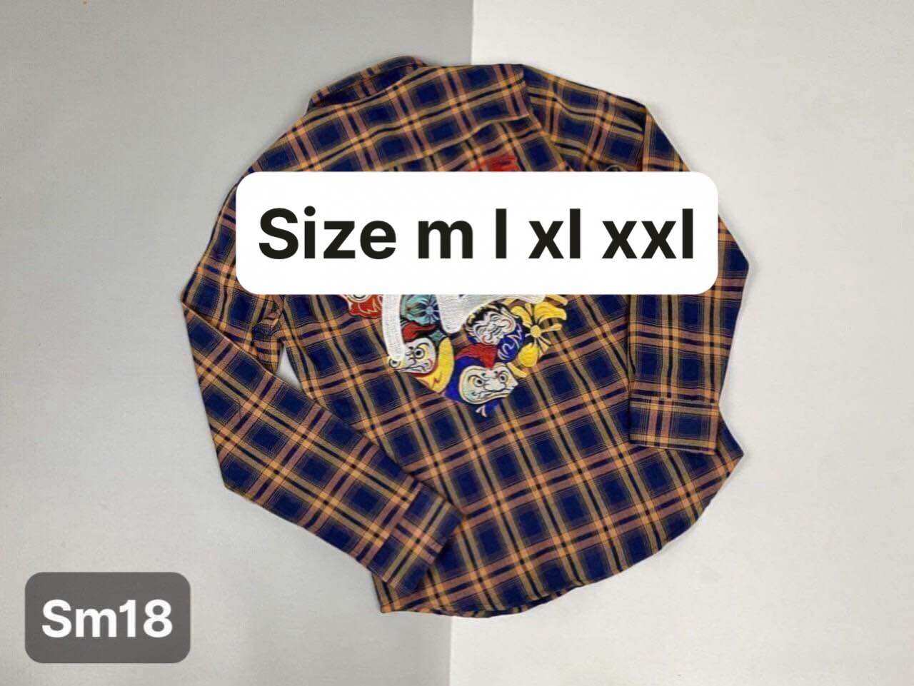 Sơ Mi Nam Kẻ Thêu Hình Hot