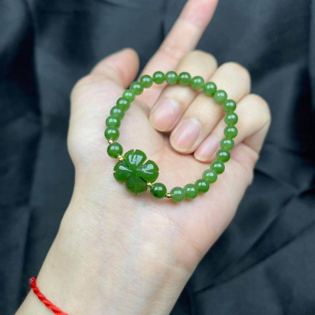 vòng tay cỏ 4 lá may mắn