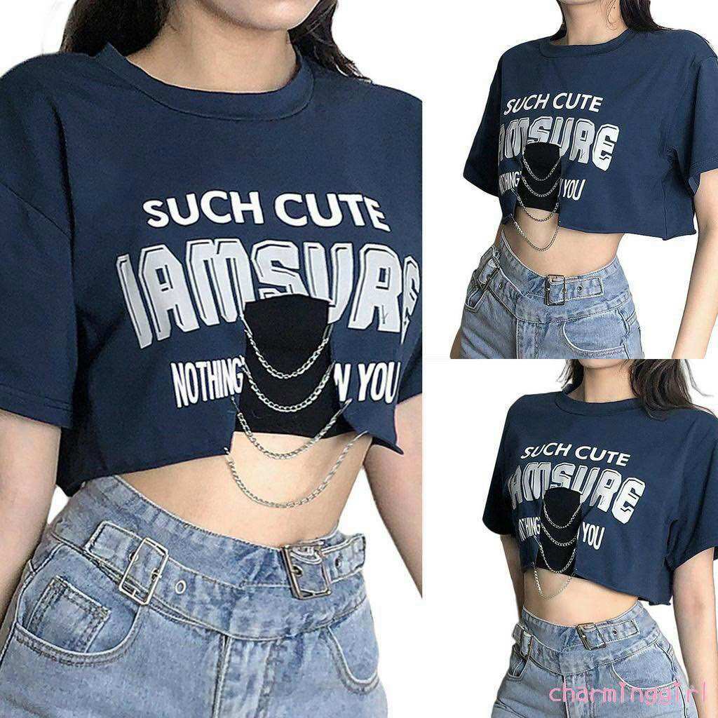Áo crotop dây xích sexy áo crotop kiểu áo hot girl thuận nguyễn 😘