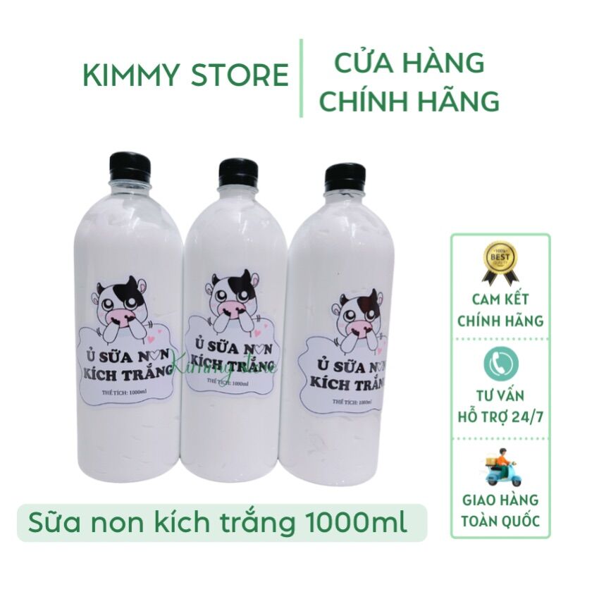 Ủ kích trắng sữa non cô đặc chai 1 lít