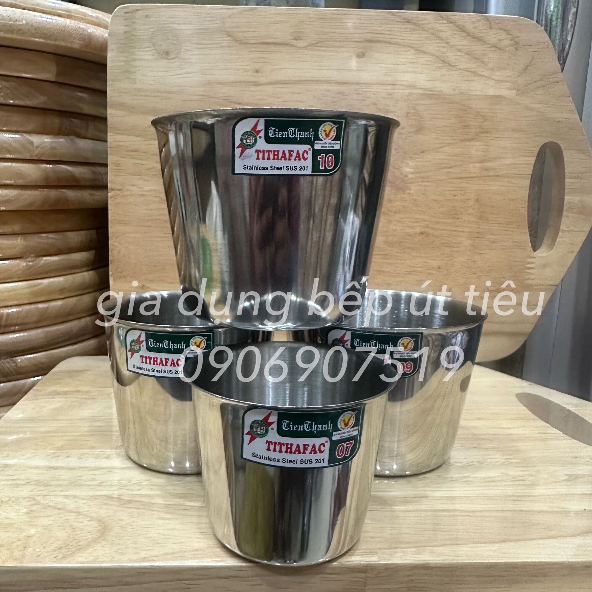 ly làm đá inox nhiều size 7cm,8cm,9cm,10cm