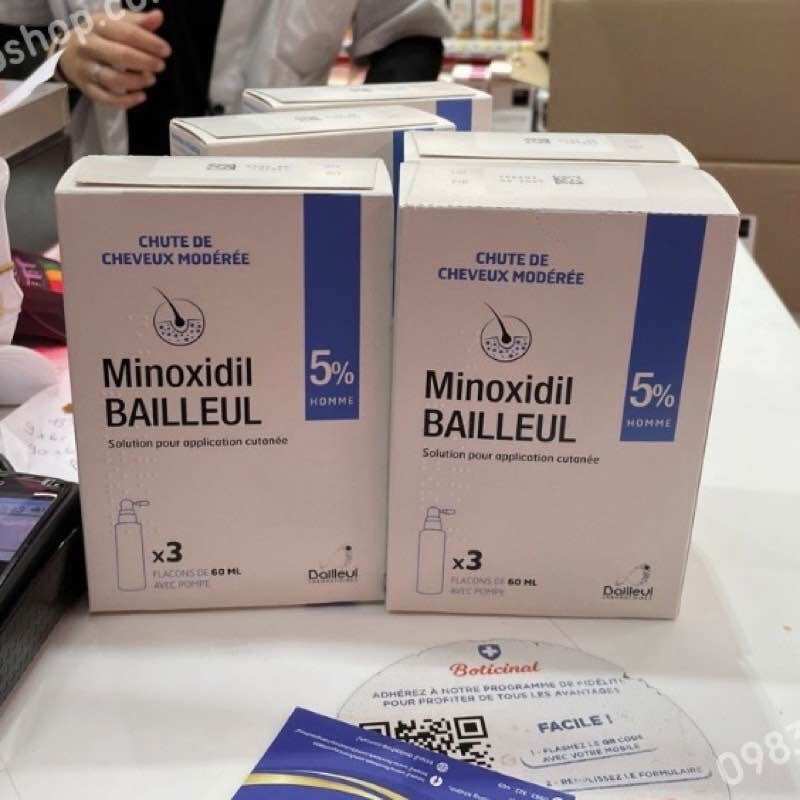 XỊT NGĂN RỤNG VÀ KÍCH THÍCH MỌC TÓC ( nội địa Pháp) Minoxidil Bailleul