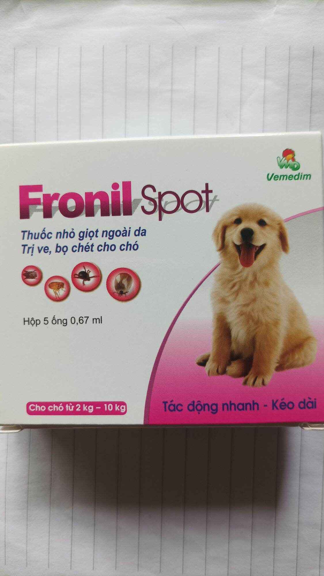 Fronil spot 0,67ml trị về, ghẻ chó mèo