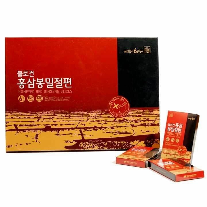 Hồng sâm lát tẩm mật ong deadong hàn quốc hộp 200gpp nhân sâm ánh dương