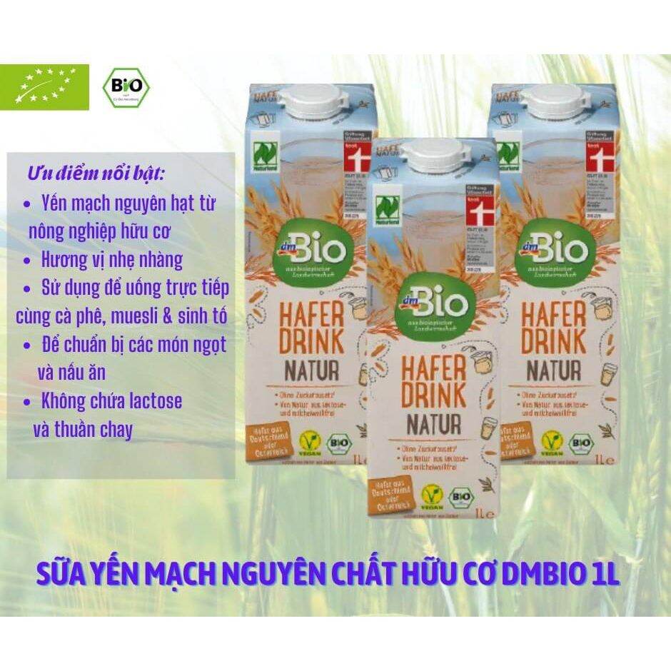 Sữa yến mạch hữu cơ DmBio 1L [Đức☆ date 05/2022]