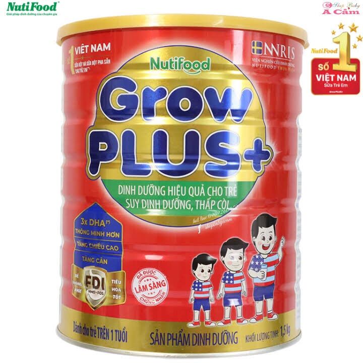 Sữa Nutifood Grow Plus+ Đỏ 1.5kg