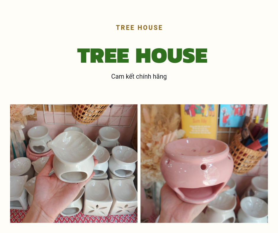 Đèn đốt nến xông tinh dầu , bếp đốt bằng sứ