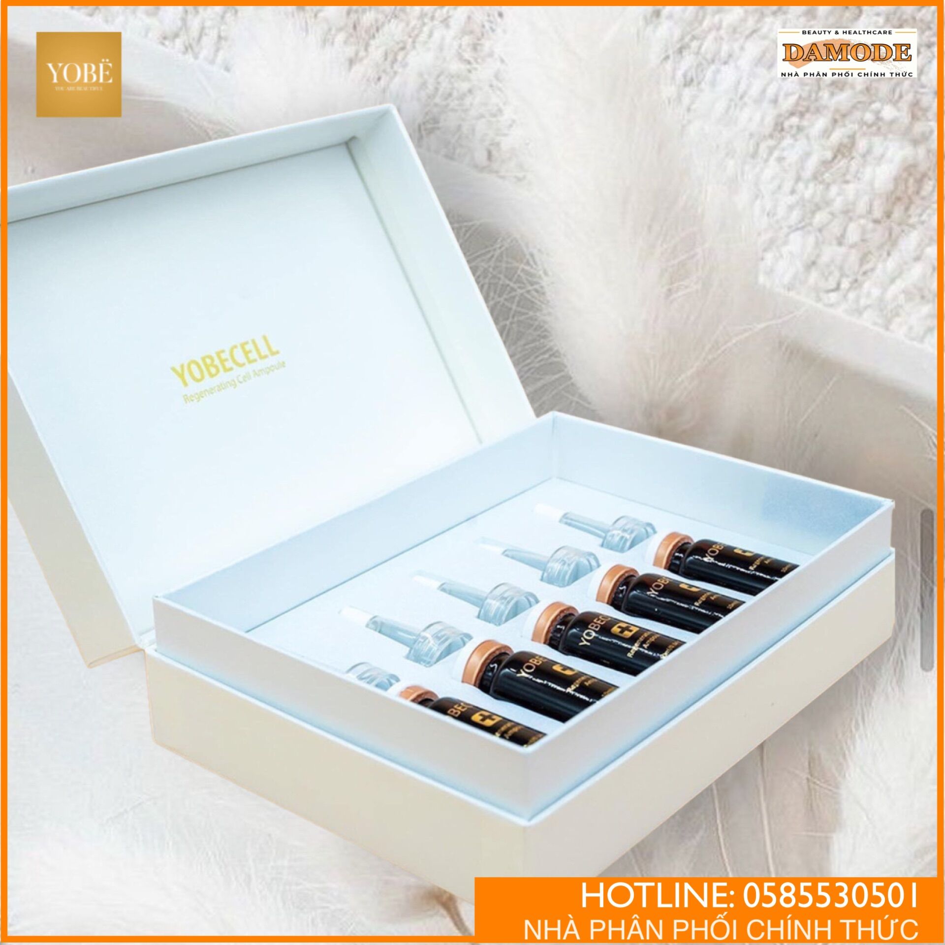 Set tinh chất tế bào gốc yobecell giúp dưỡng sáng da, chống lão hoá - yobe