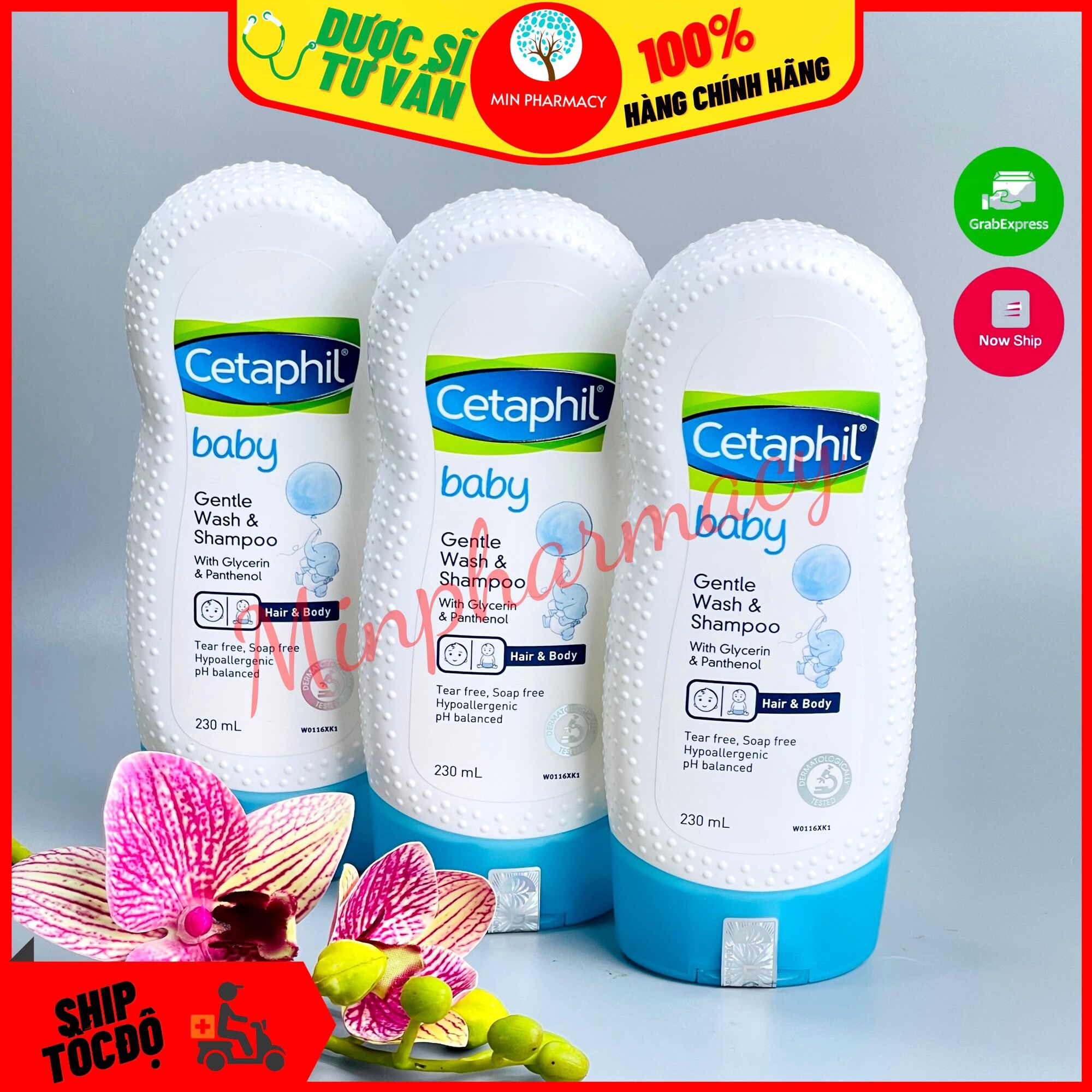 Sữa tắm gội toàn thân CETAPHIL BABY GENTLE WASH & SHAMPOO 2in1 230ml- Minpharmacy