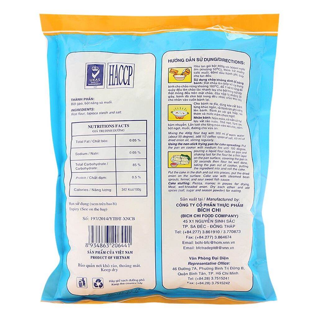 Bột bánh cuốn 400g không chất bảo quản