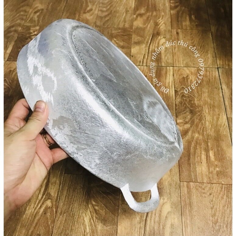 Chảo gang đúc đáy bằng cỡ lớn đk 35cm