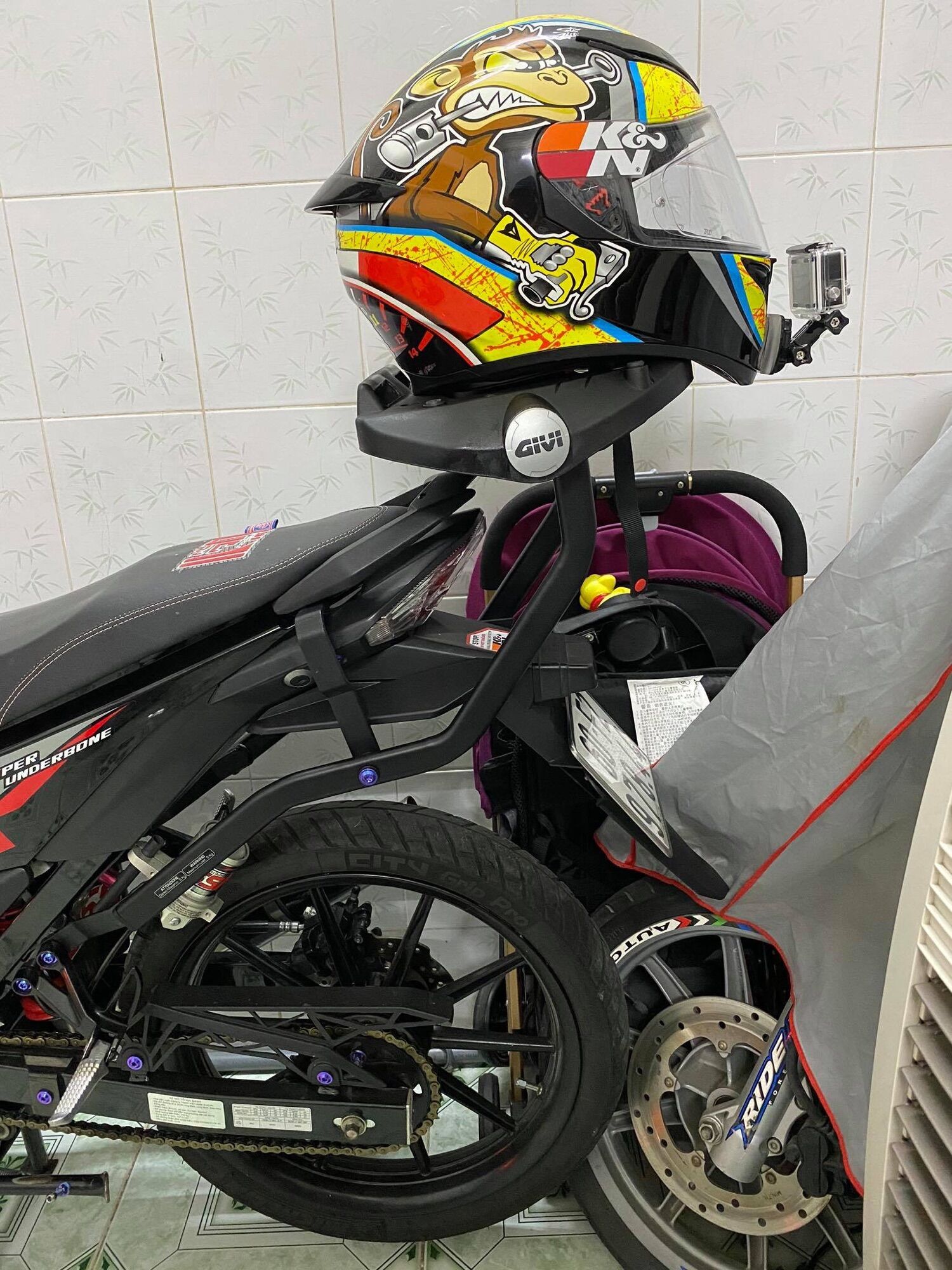 Baga Givi HRV cho Raider Fi, Satria