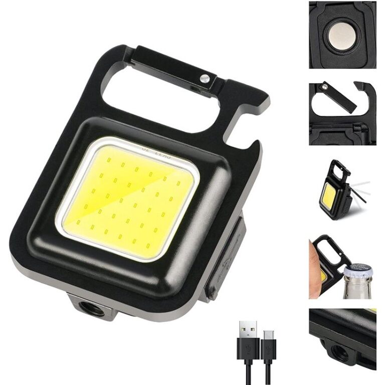 Đèn Led Cob Siêu Sáng Khẩn Cấp Đa Năng Móc Khoá