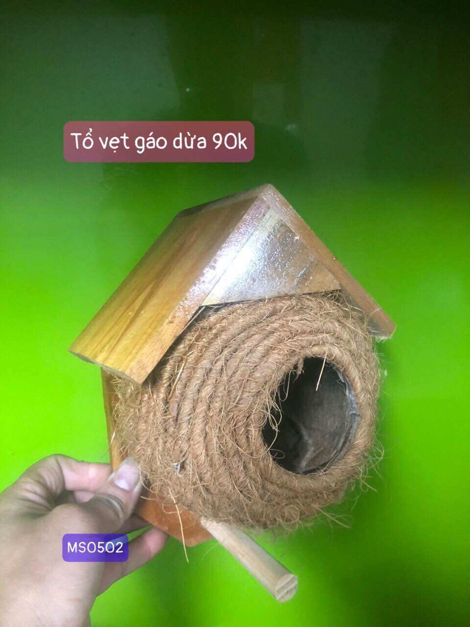 Tổ gỗ cho vẹt,chim,sóc,chuột