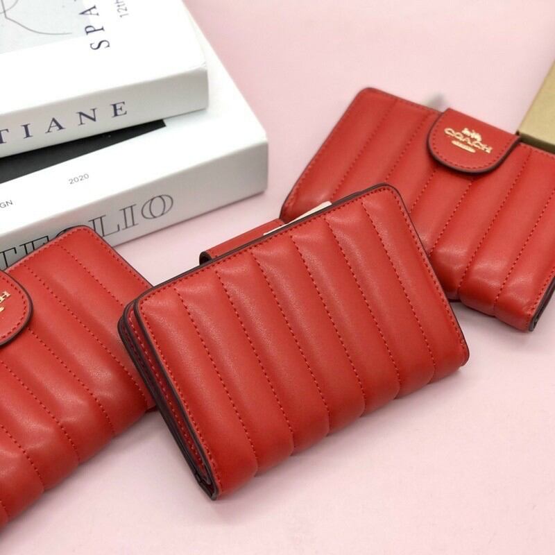 VÍ C0ACH MEDIUM CORNER ZIP WALLET da thật siêu cưng