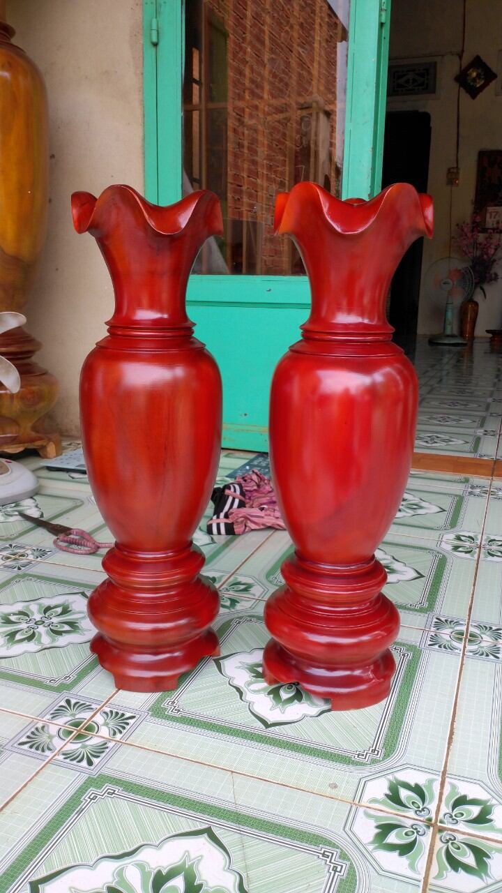 cặp lục bình gỗ tràm cao 61cm x 18cm