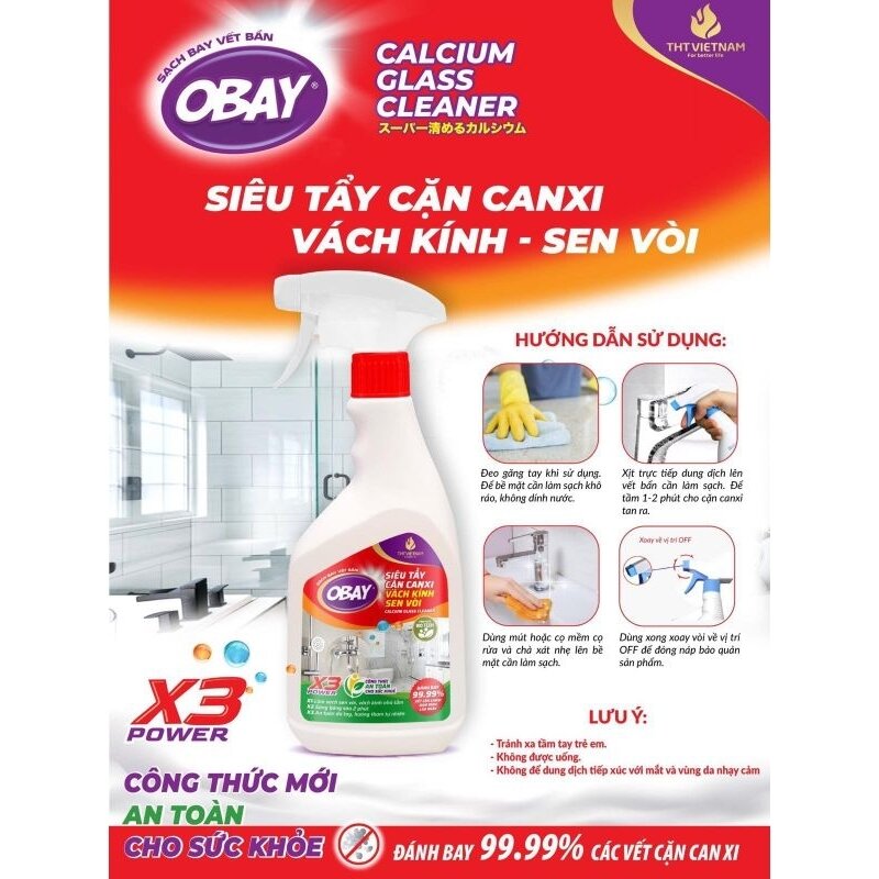 Xịt tẩy cặn canxi siêu tốc