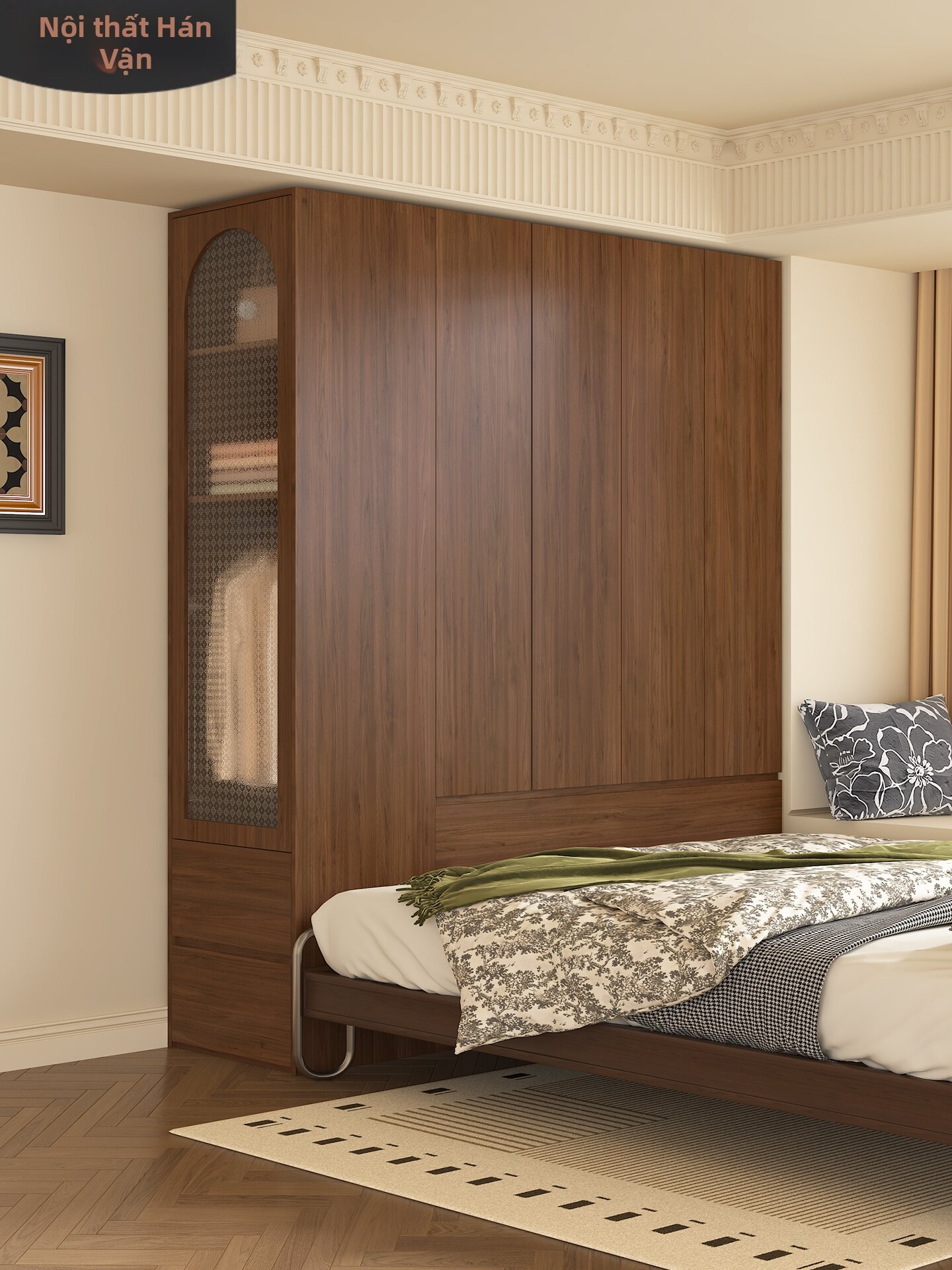 HANYUAN | Vintage Bedroom Space-saving Storage Cabinet Giá 28,619,000 Đồng*Miễn phí vận chuyển