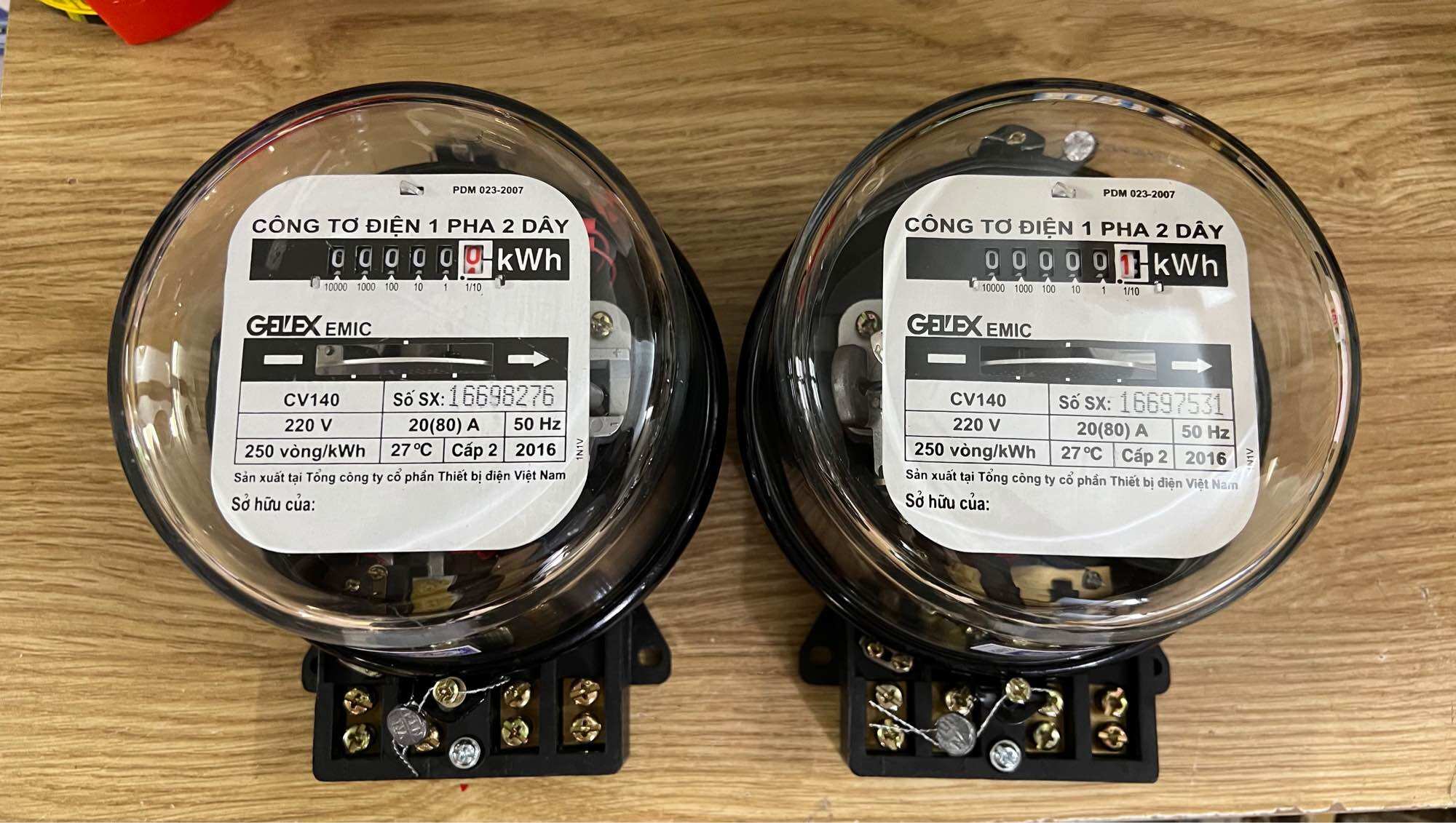 Công tơ điện 1 pha 2 dây 20/80A có giấy KIỂM ĐỊNH