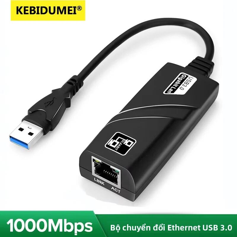 Cáp Mạng Gigabit Ethernet Bộ Chuyển Đổi USB 3.0 Sang RJ45 10/100/1000Mbps Loại C Có Dây LAN Cho Máy Tính Xiaomi MiBox - Card Mạng