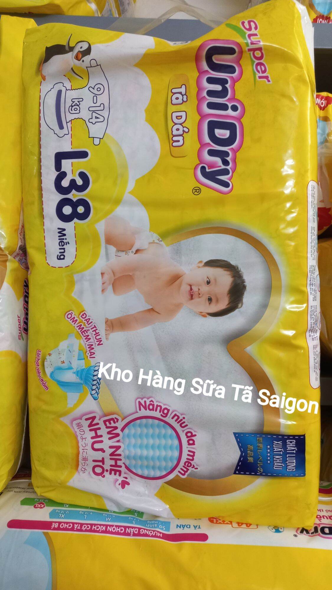 Tã Dán Unidry Size M(42 miếng) L(38 miếng) XL(34 miếng)