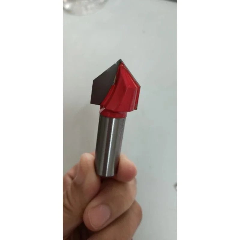 Mũi phay gỗ chữ V cốt lớn 12.7mm đầu mũi router phay Alu hình chữ V phay gỗ chuyên dụng