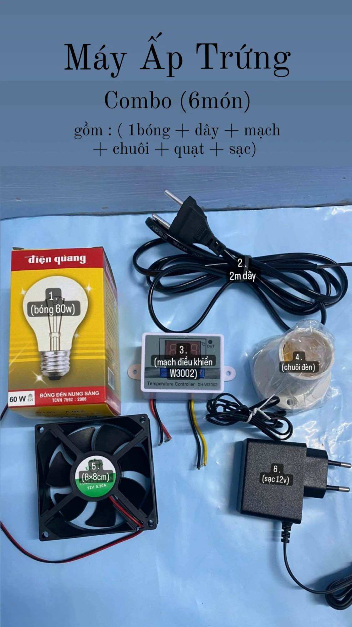 Combo điều khiển máy ấp trứng 220v có bảo hành