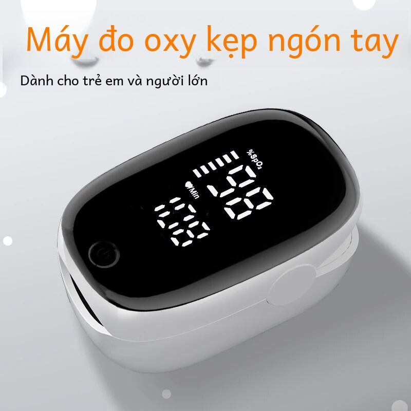 Máy Đo Oxy Xung Đầu Ngón Tay Cầm Tay Máy Đo Độ Bão Hòa Oxy Trong Máu Màn Hình Led Máy Kiểm Tra Sức Khỏe Spo2