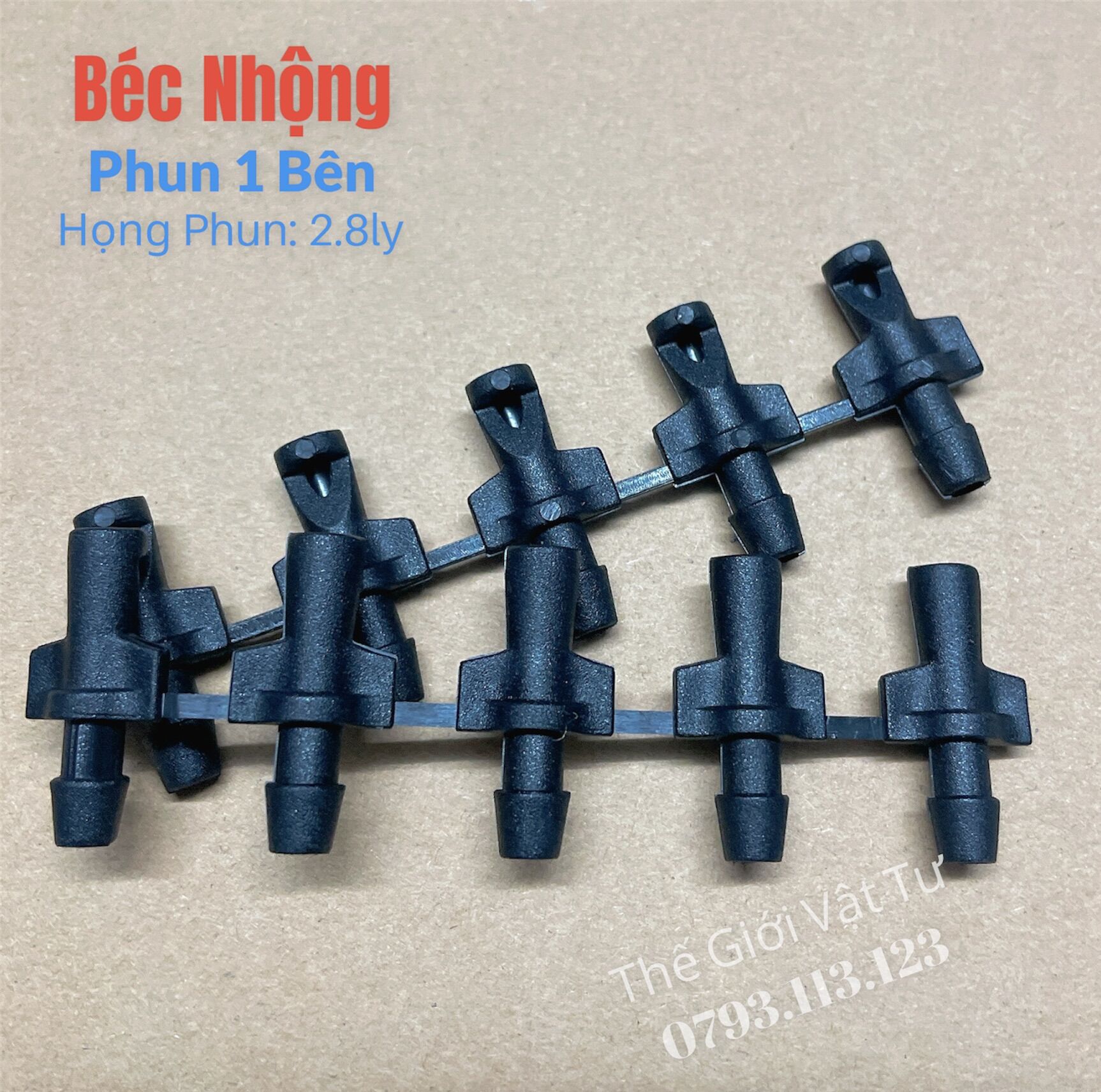 100 Béc Nhộng Phun 1 Bên Nối Ống 6 Ly