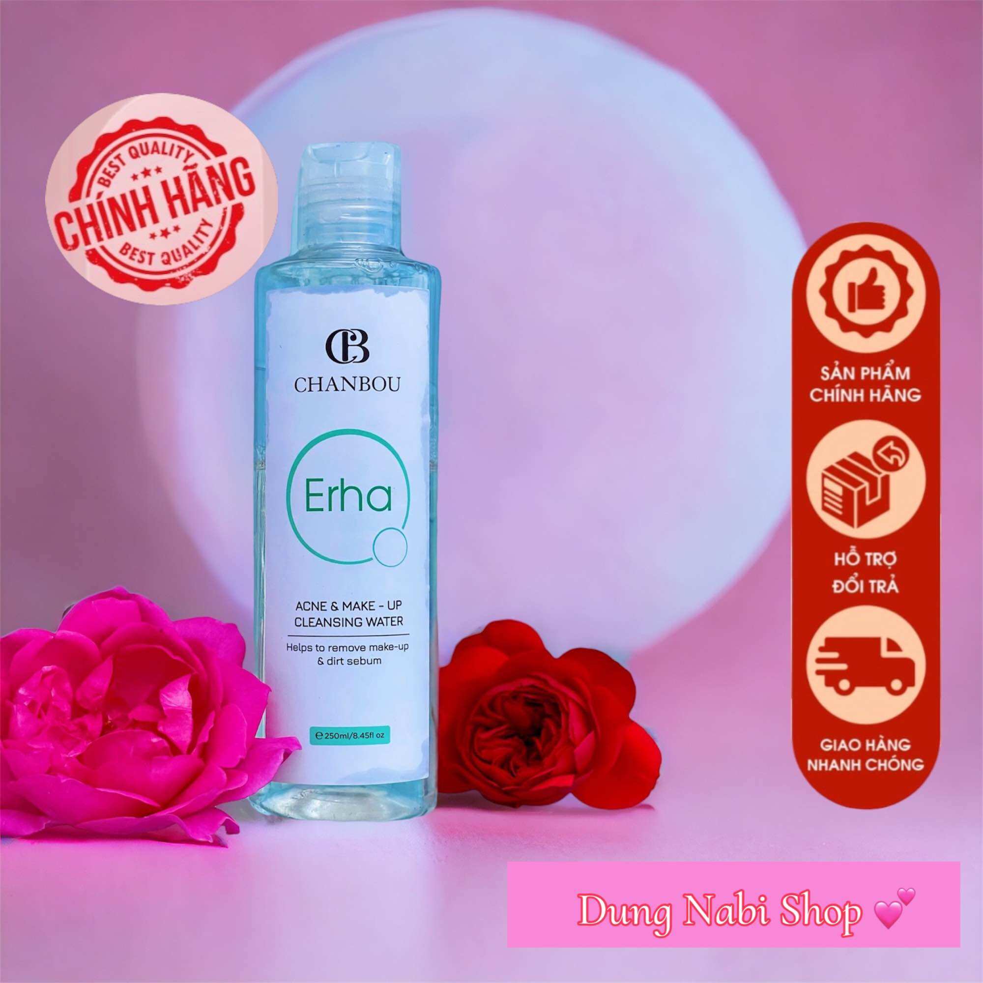 Nước tẩy trang Erha Chanbou không cồn - dịu nhẹ - lành tính