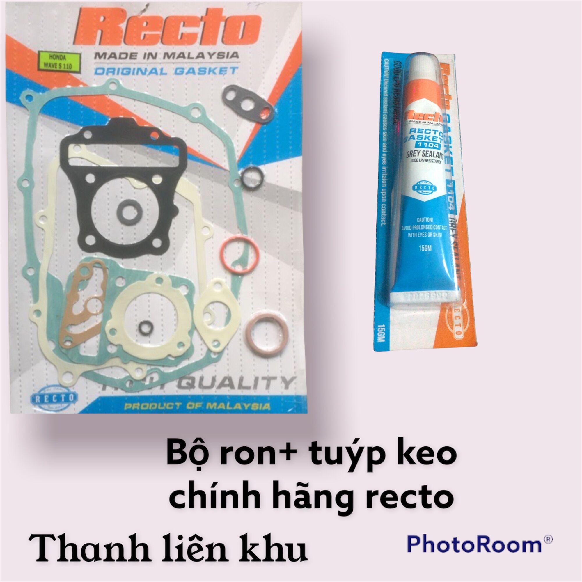 Bộ Gioăng (ron) máy wave s110, wave blade, wave a 2017, rsx chính hãng recto (cam kết chính hãng)