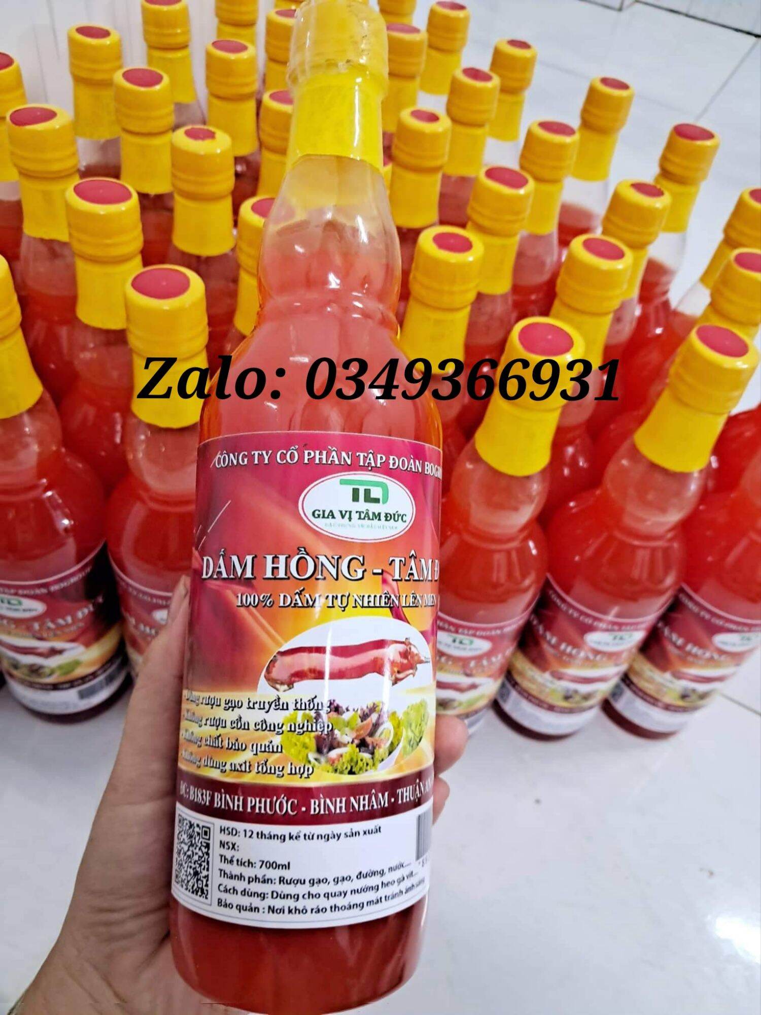 Dấm Hồng Lên Men Tự Nhiên