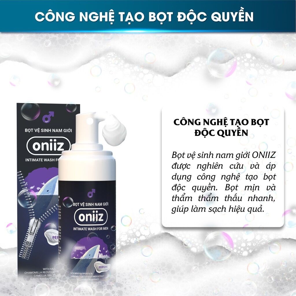 Bọt vệ sinh vùng dưới nam giới Oniiz 100ml
