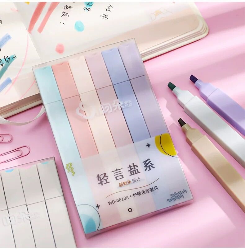 Bút hightlight dạ quảng 1 đầu màu pastel dành cho mọi lứa tuổi