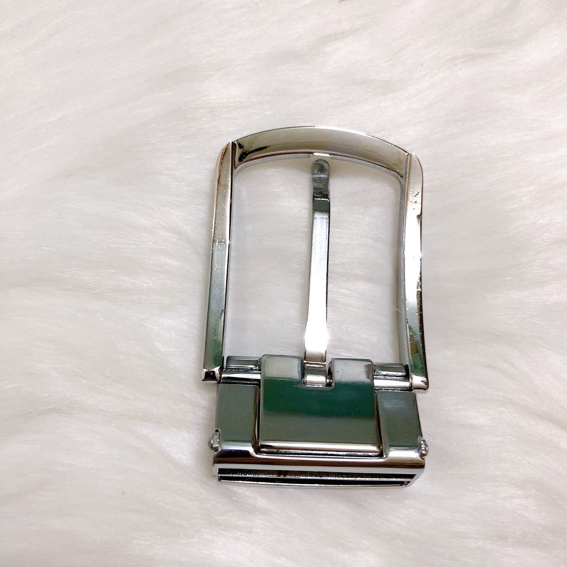 Mặt khóa thắt lưng (đầu dây nịt), mặt kim, 4cm, kiểu đầu rời 2 phần