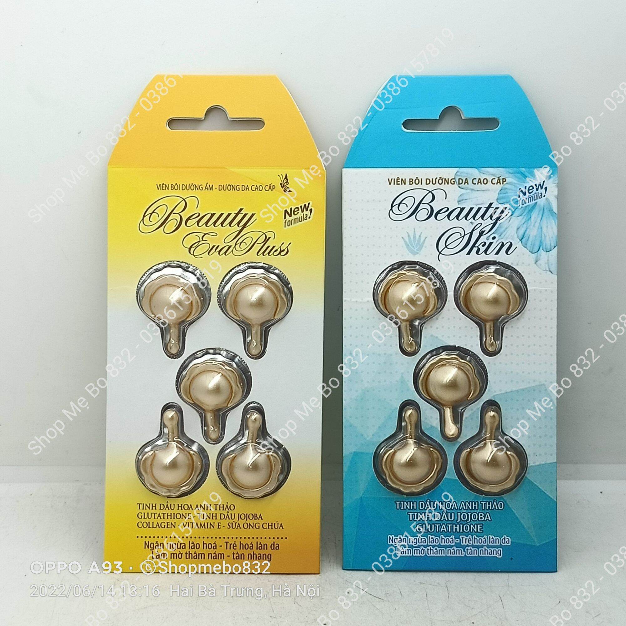 Viên bôi dưỡng da cao cấp beauty skin/ eva pluss vỉ 5 viên