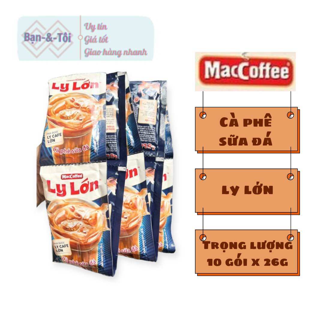 Cà phê MacCoffee LY LỚN (10 gói x 26G)