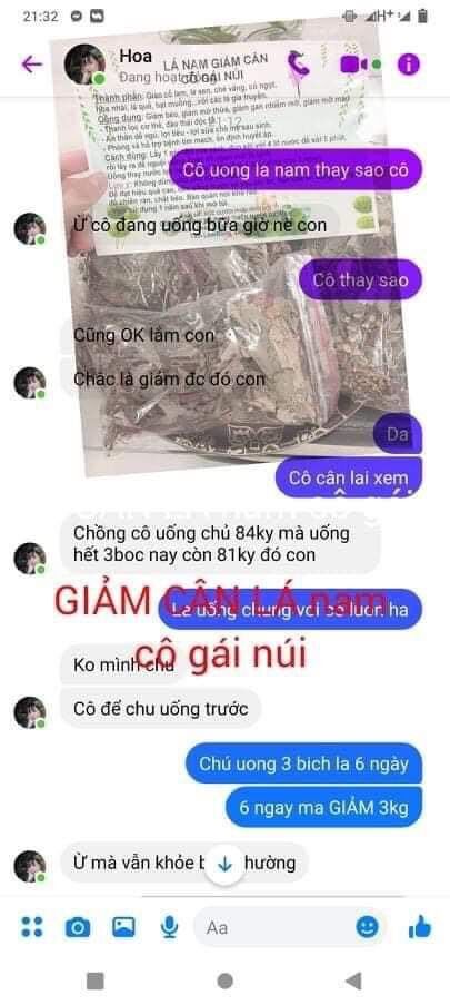 Lá nam giảm cân cô gái núi