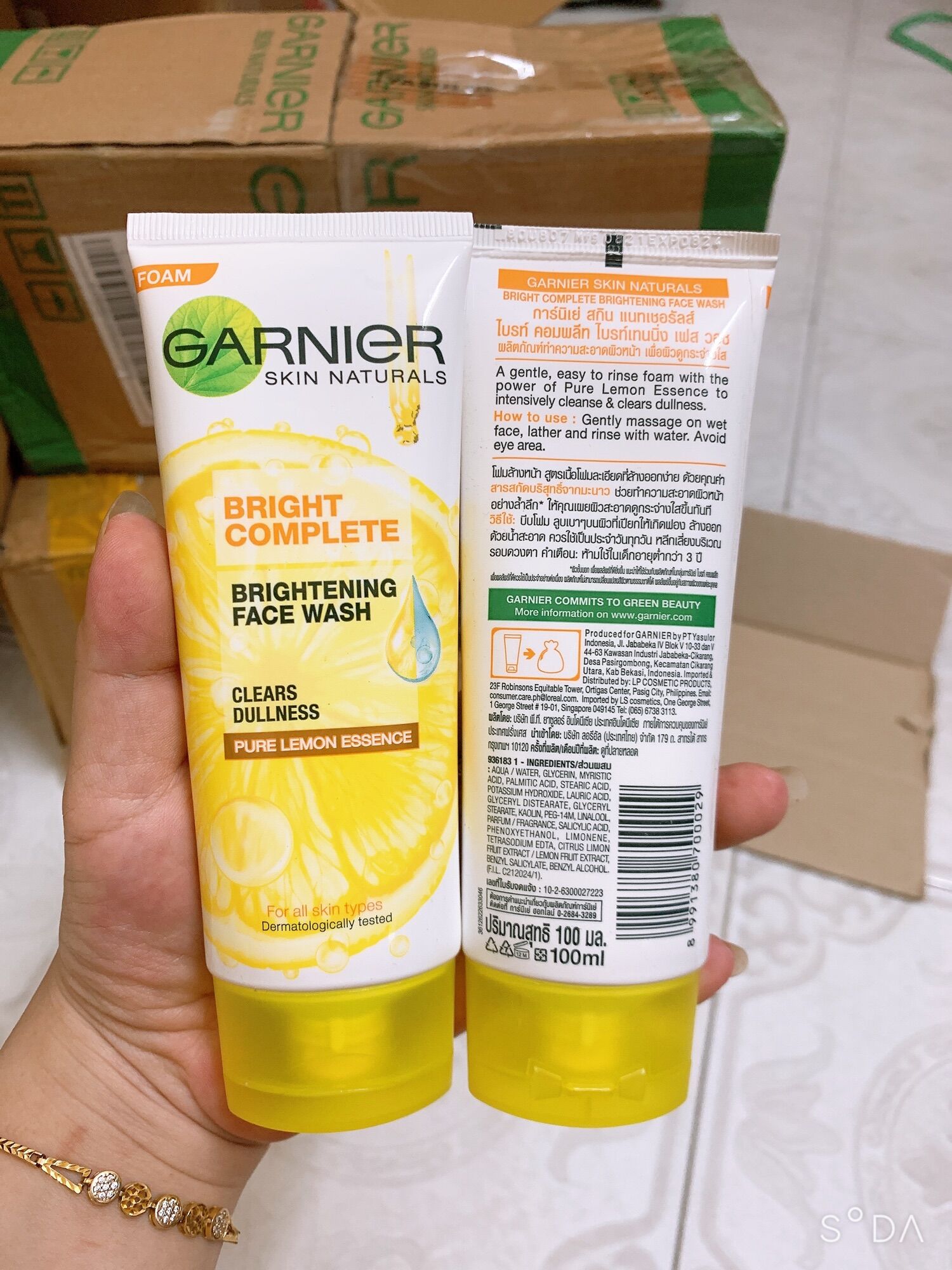 Sữa rửa mặt Ganier thái lan 100ml