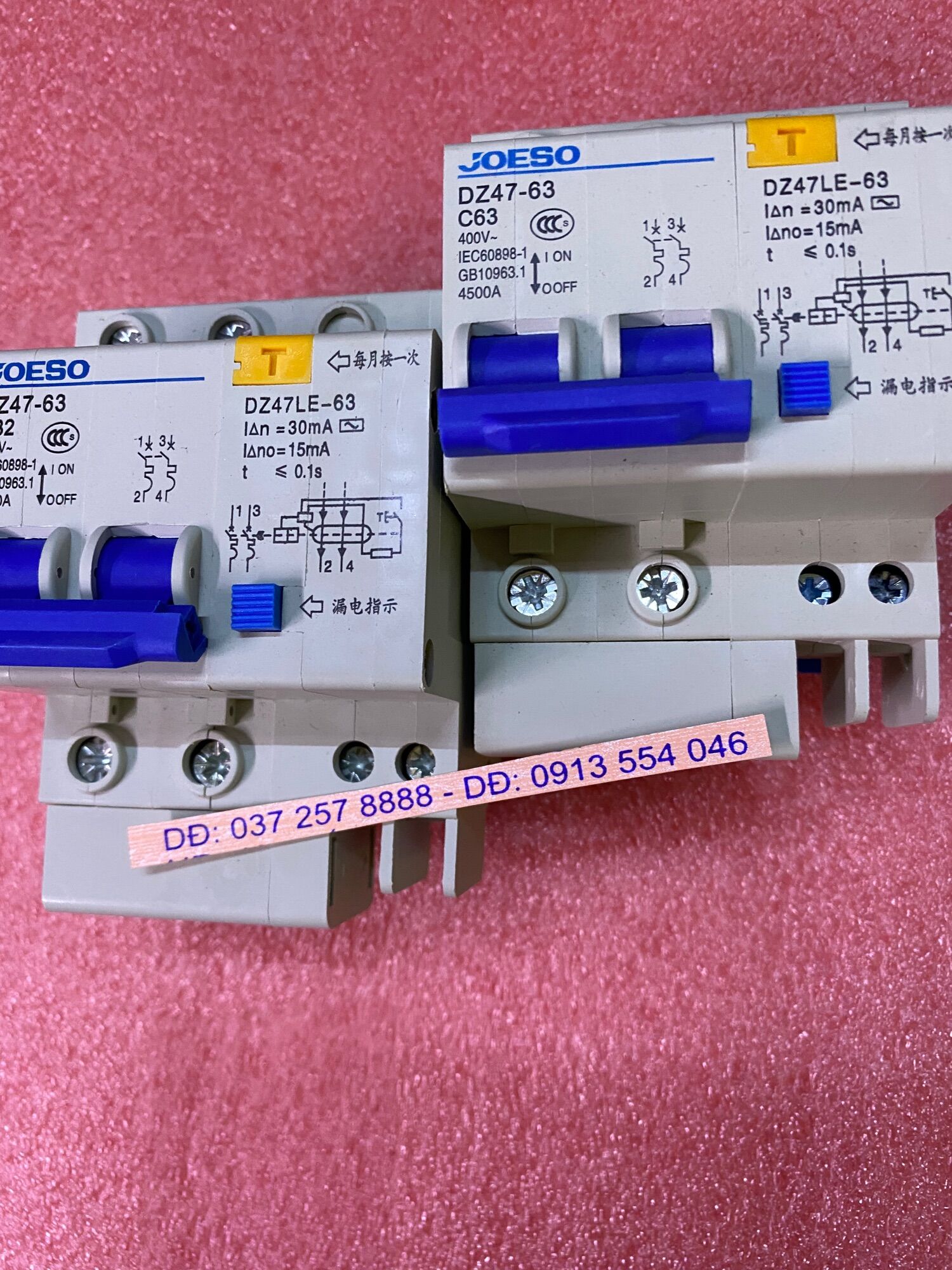 Át chống giật 2 pha DZ47-63 /C32 A -220 v