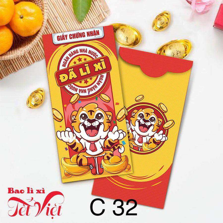 Set 20 bao lì xì Tết 2022