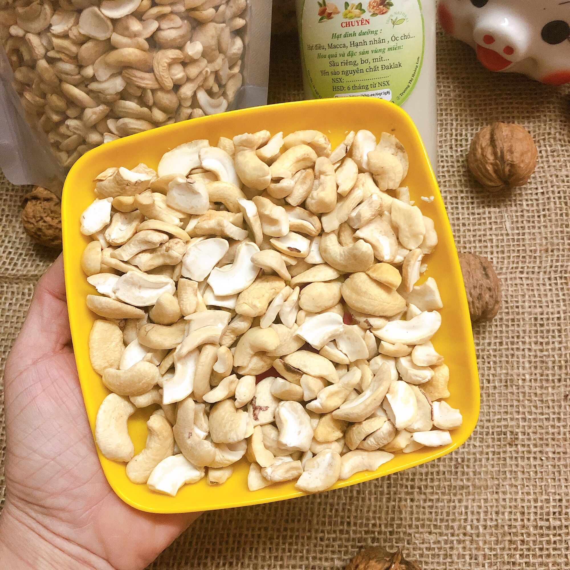 Hạt điều vỡ 3-4 sống làm sữa hạt