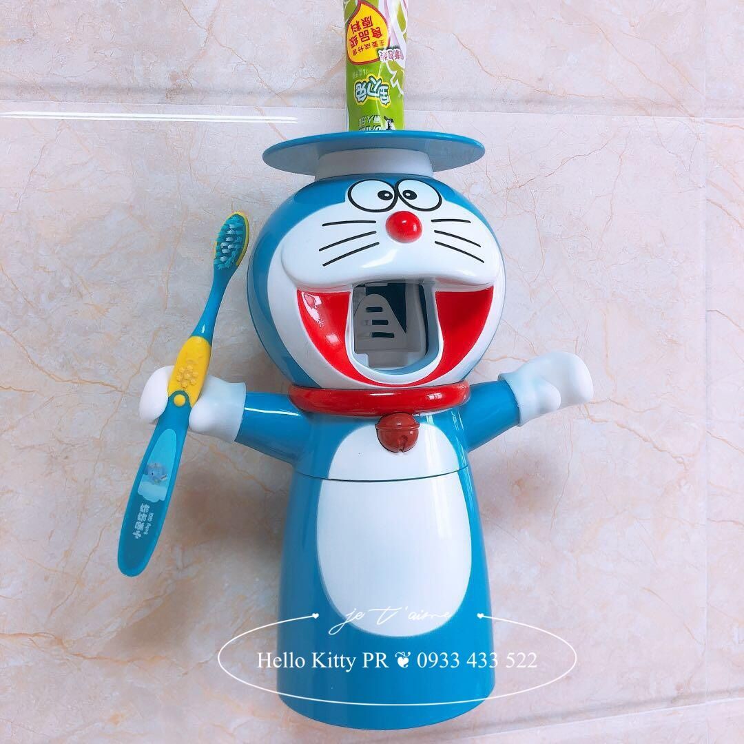[Freeship MAX] Dụng cụ nhả kem tự động kèm ly Doremon Doraemon HELLOKITTY PR