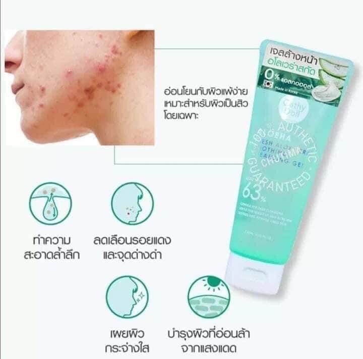 Gel rửa mặt cathy doll aloeha 120ml thái lan