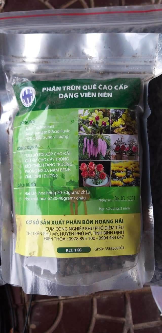 Phân trùn quế viên nén cao cấp 1kg