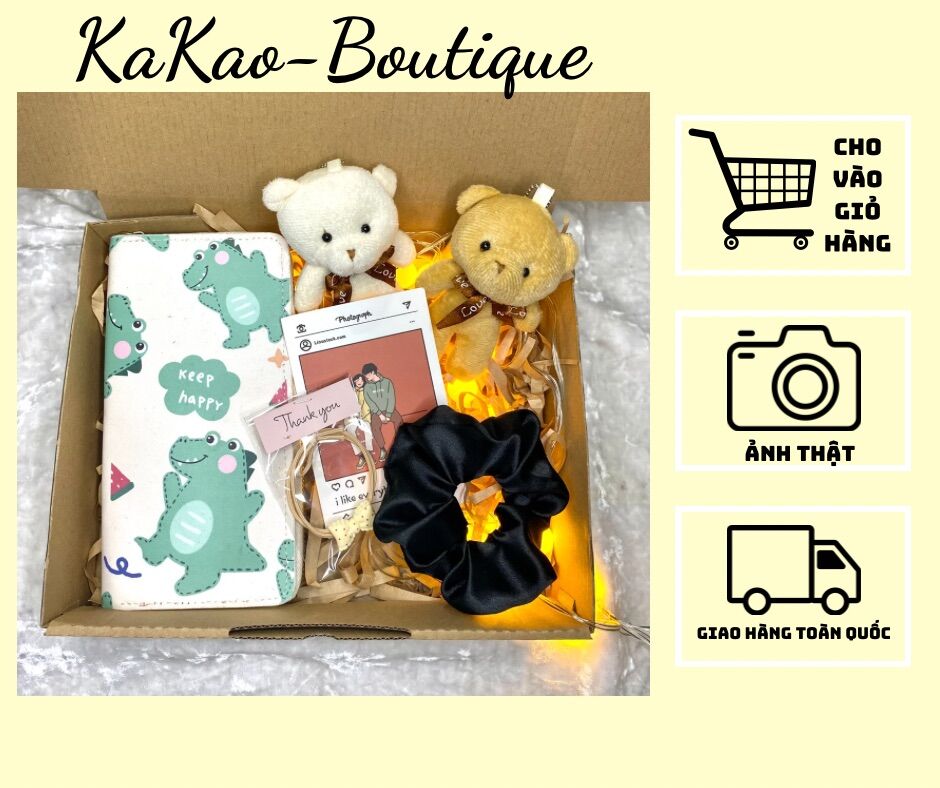 Set ví dài + scrunchies