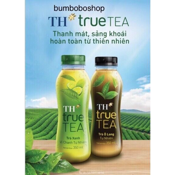 TH TRUE TEA trà xanh vị chanh/trà ô long (lốc 6 chai x 350ml)