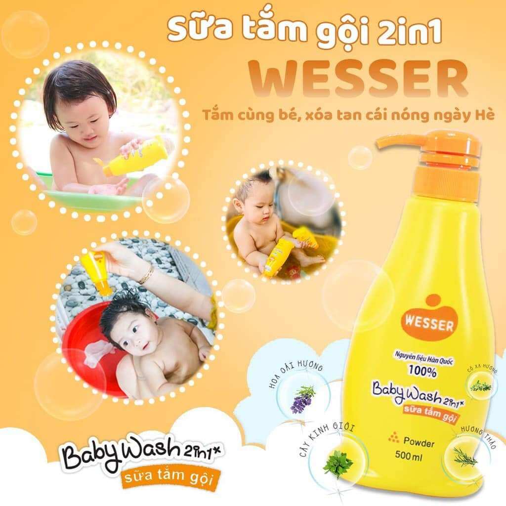 Sữa tắm gội Wesser 500ml
